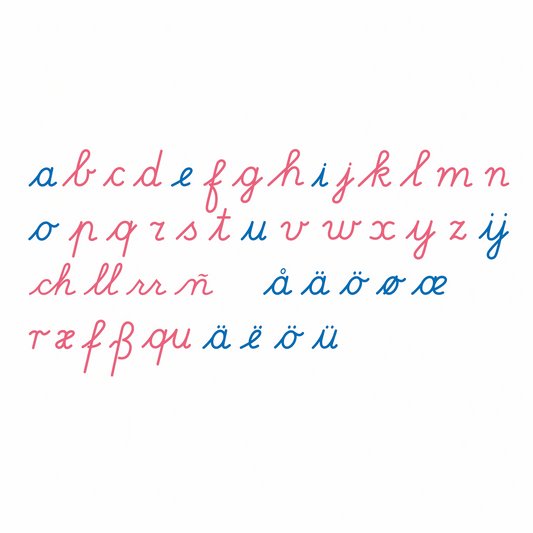 Large Movable Alphabet: International Cursive - Nienhuis AMI