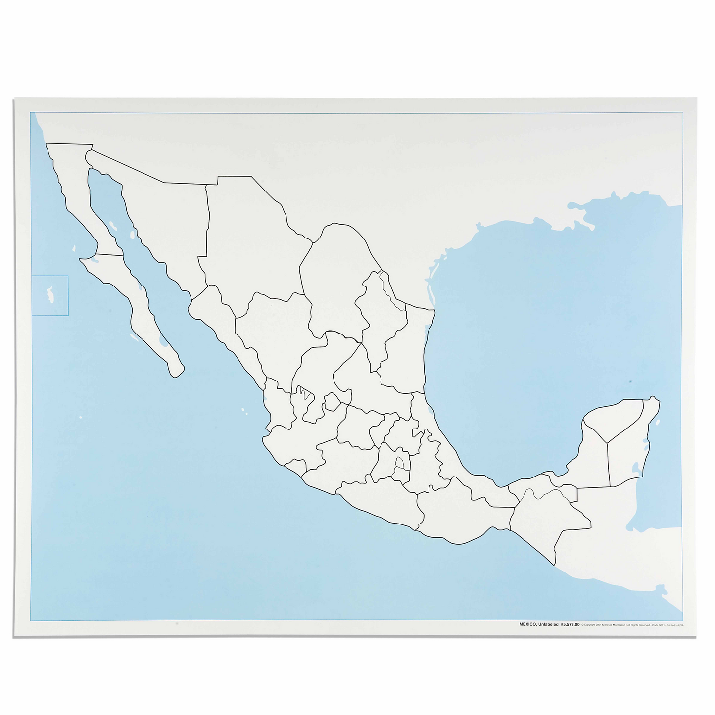 Blank control map of Mexico - Nienhuis AMI