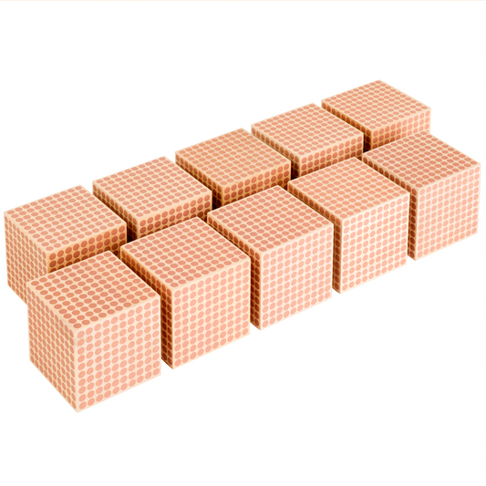 Cubes des milliers en bois x10 - Nienhuis AMI