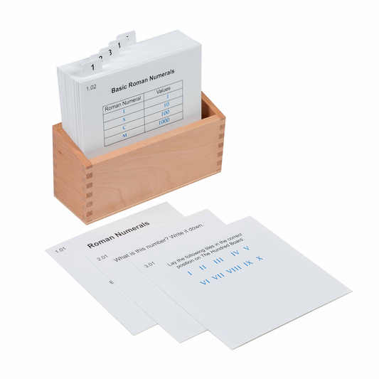 Activity set on the hundreds chart with Roman numerals (in English) - Nienhuis AMI