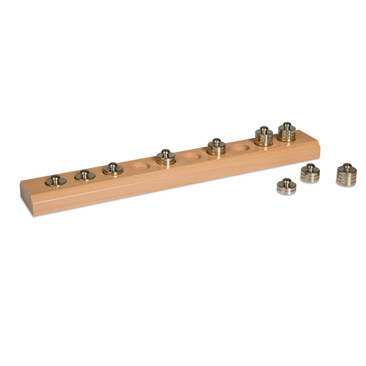 Set of 10 weights in wooden holder - Nienhuis AMI